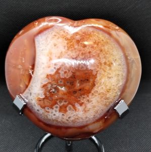 Crystal Carnelian Puffy Heart